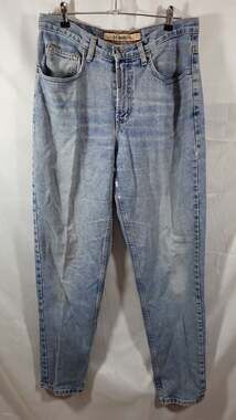 Vintage Z. Cavaricci High Waisted Mom Jeans Light Wash Distressed Denim, size 32